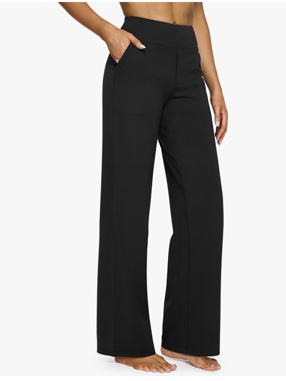 A434 G4free Wide Leg Stretch Yoga high with Pockets NEW MEDIUM